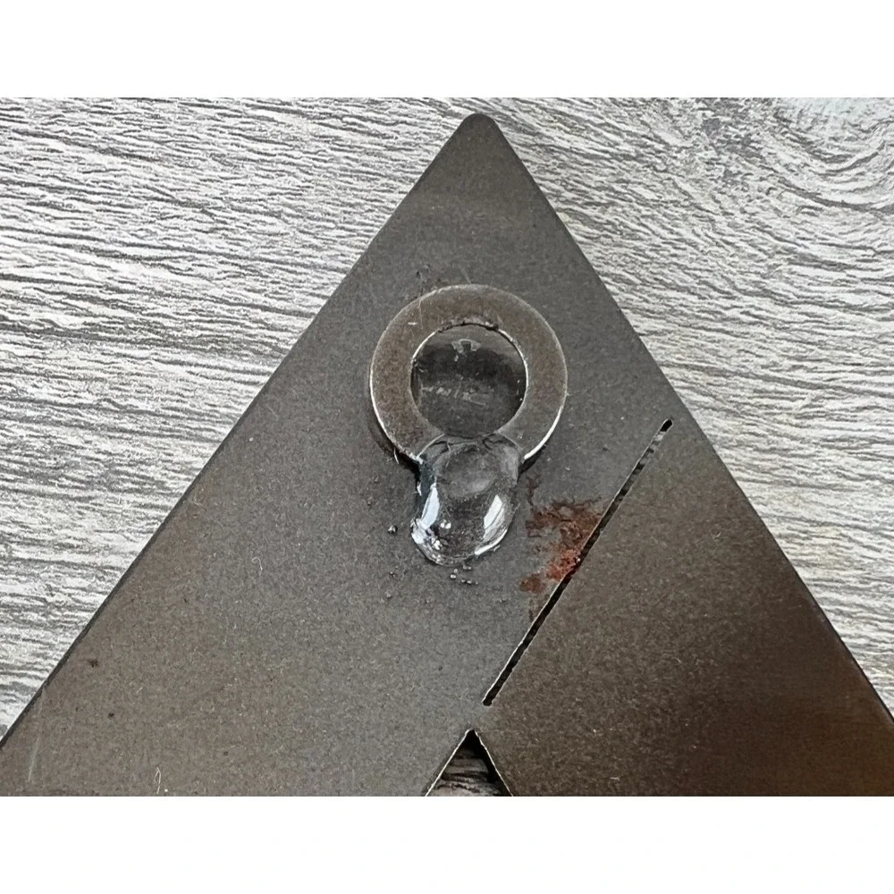 Star of David Wall Art 12" x 12" Polished Textured Jeweled Carbon Steel 2010 - Picture 10 of 12